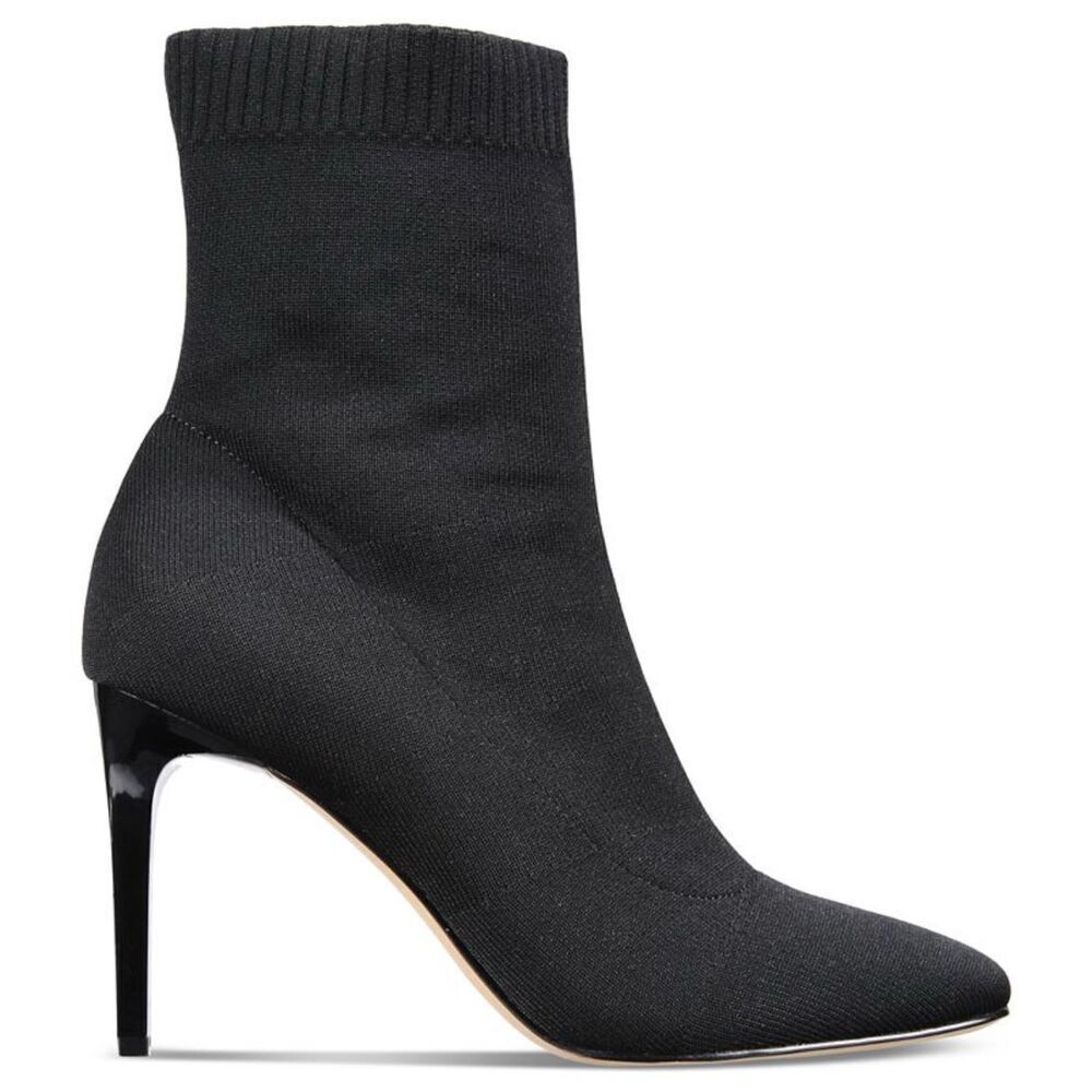 INC International Concepts Sock Booties 9.5 Black Pull On Style Stiletto Heel